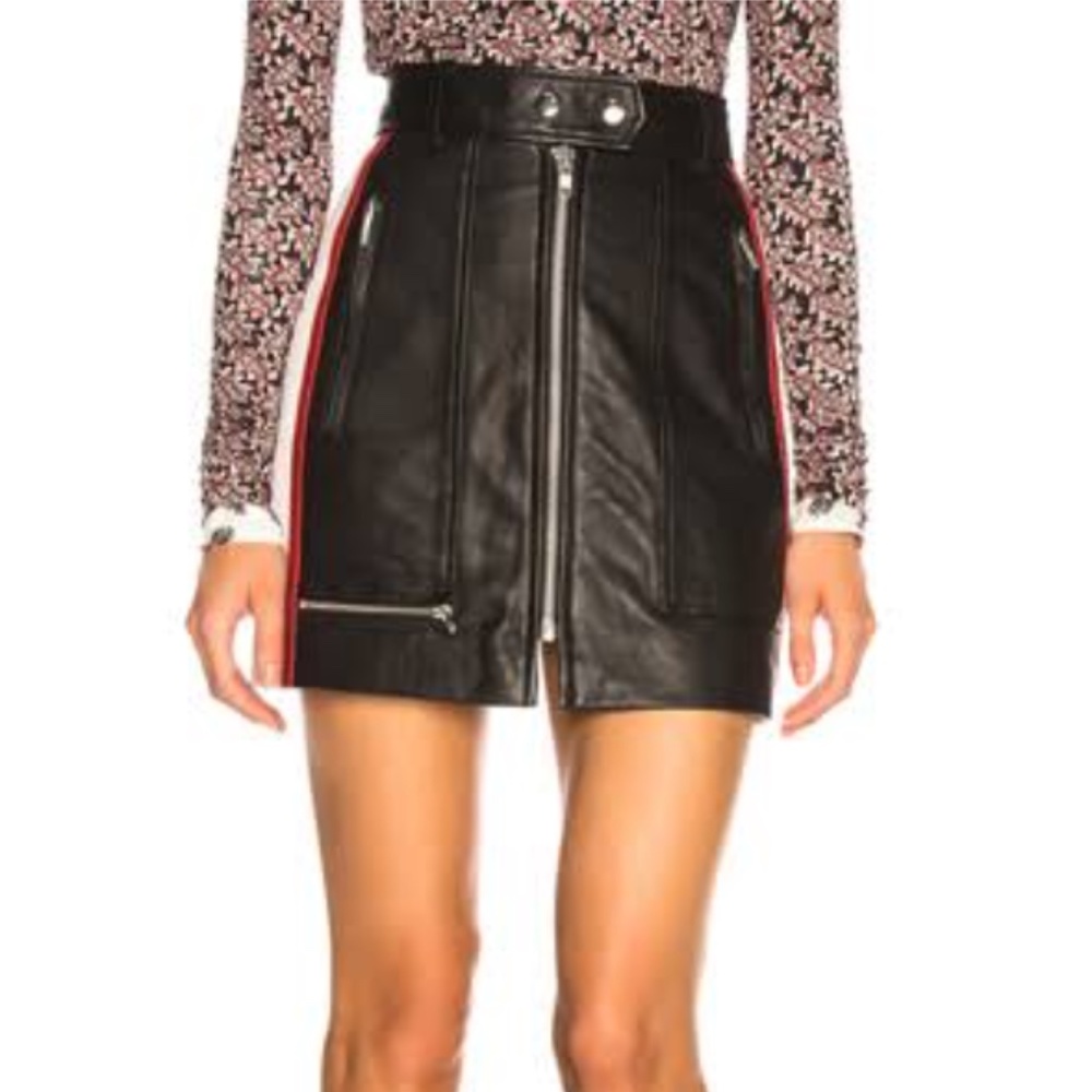 ISABEL MARANT ETOILE LEATHER ALYNNE SKIRT